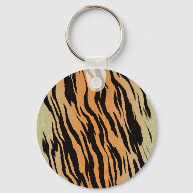 Chaveiro Tigre de fundo de textura de padrão uniforme (Frente)