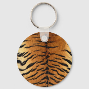 Chaveiro Tigre Impressão de peles com pelo