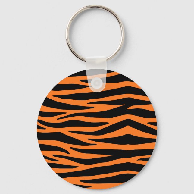 Chaveiro Tigre Laranja / Toque-Chave de Estirpes Zebra (Frente)