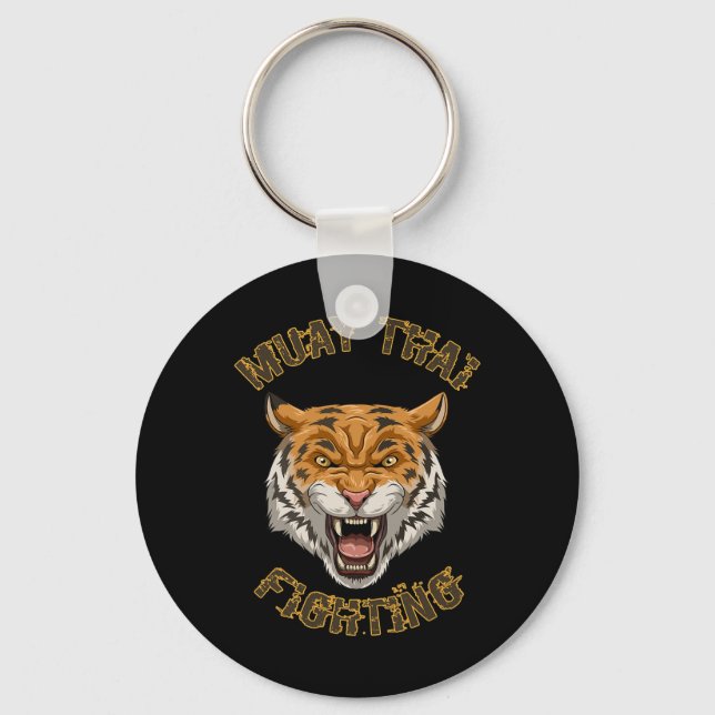 Chaveiro Tigre Muay Thai - Presente de Boxe Tailandês e Kic (Frente)