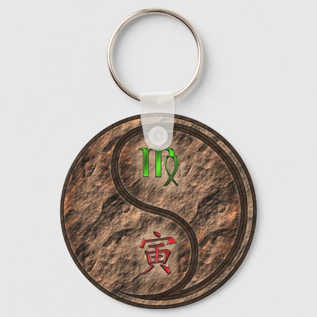 Chaveiro Tigre Virgo & Earth (Frente)