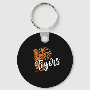 Chaveiro Tigres Torcem Laranja Preto Escola de Cheerleading