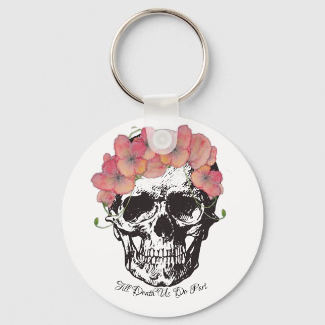 Chaveiro Till Death Do Us Part Skull Wedding gifts (Frente)