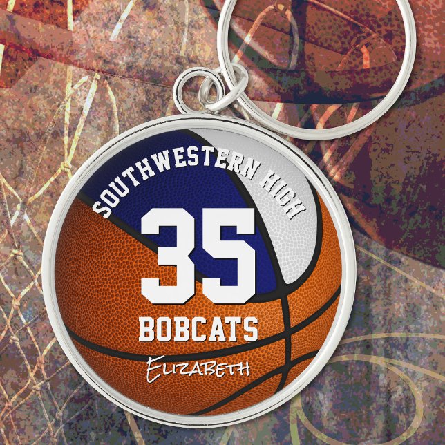 Chaveiro time branco azul colorido meninas moças nome basqu (Criador carregado)