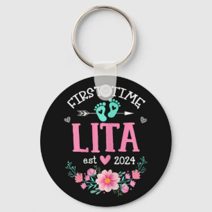 Chaveiro Time Lita Est 2024 Anúncio de Gravidez Floral W