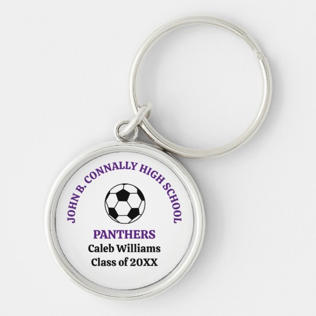 Chaveiro Time Personalizado da Equipe de Futebol da Escola  (Frente)
