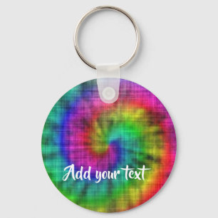 Chaveiro Tinta fina com padrão têxtil