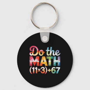 Chaveiro Tinta Tie Dye 100 Dias Escola Equação Matemática F
