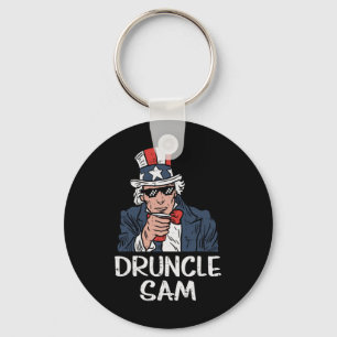 Chaveiro Tio Sam Bêbado Cerveja Tio Sam Engraçado Festa 4 D