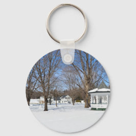 Chaveiro Típica Cidade de Vermont no Inverno