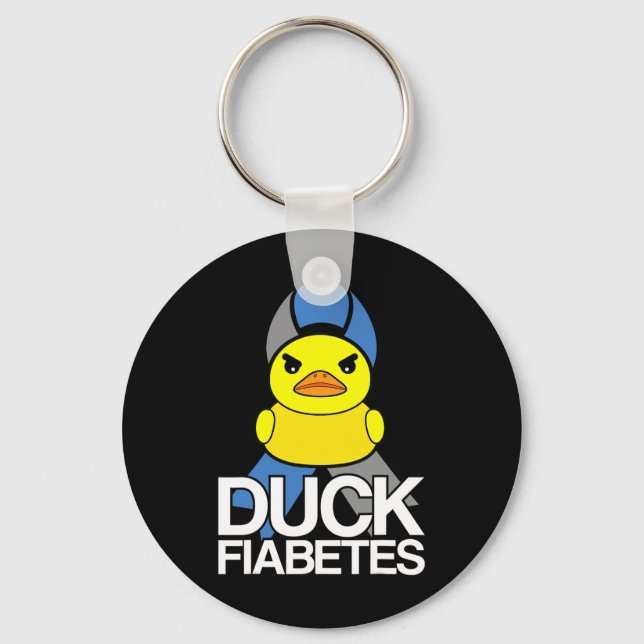 Chaveiro Tipo 1 Diabetes T1D Duck Fiabetes Para Diabetes Aw (Frente)