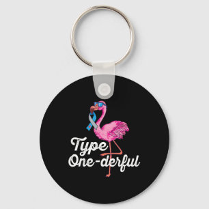 Chaveiro Tipo Onederful Fofa Flamingo Tipo 1 Diabetes Consc
