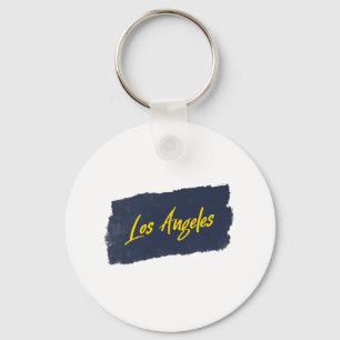 Chaveiro Tipografia Amarela Manuscrita Los Angeles