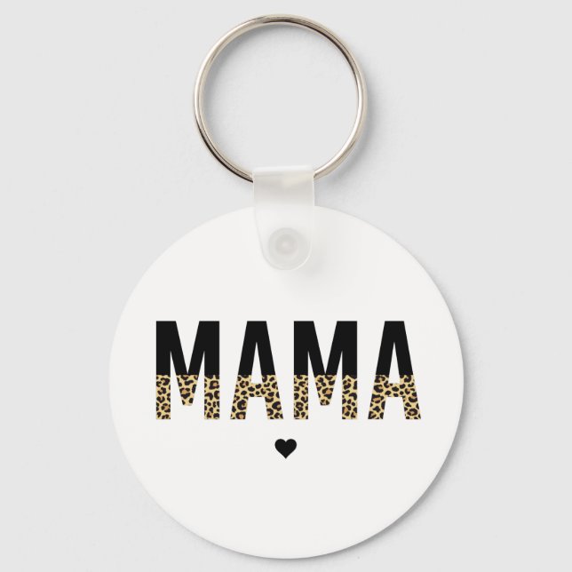 Chaveiro Tipografia da Mama Leopardo Dar à Mãe (Frente)