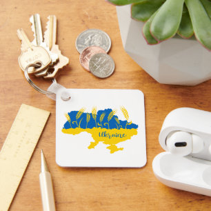 Chaveiro Tipografia da Ucrânia e orelha de trigo com pavilh