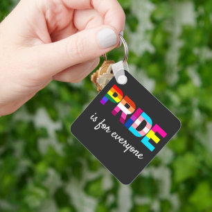 Chaveiro Tipografia das cores do arco-íris do orgulho LGBTQ