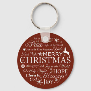 Chaveiro Tipografia das Palavras de Natal