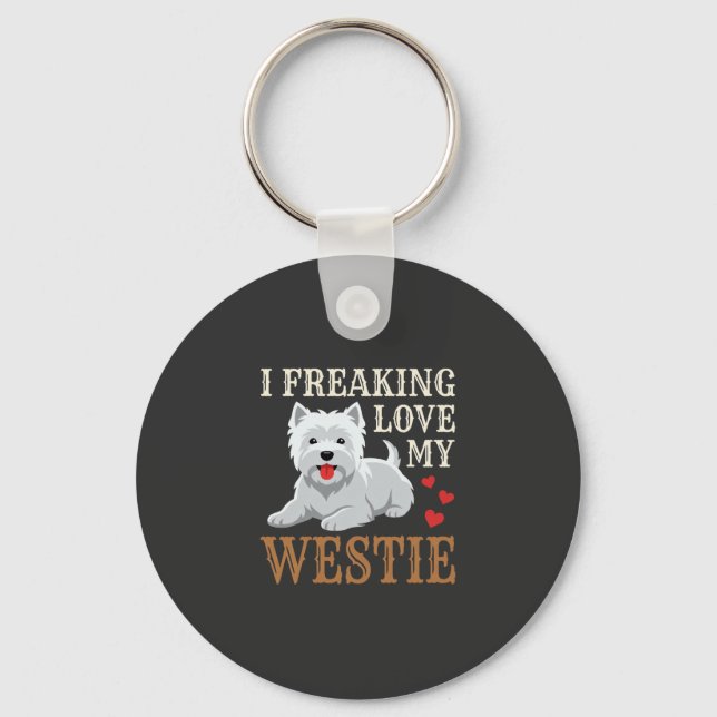 Chaveiro Tipografia de Amor ao Cão Westie (Frente)