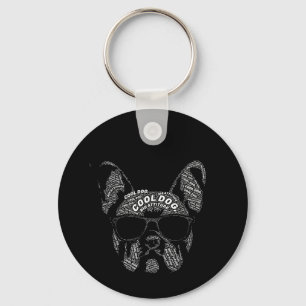 Chaveiro Tipografia de Bulldog Francês