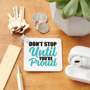 Chaveiro Tipografia de Hustle e Sucesso Inspiracional