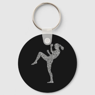 Chaveiro Tipografia de Kickboxer - Kickboxing Artes Marciai