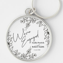 Chaveiro Tipografia Elegante que estamos noivos