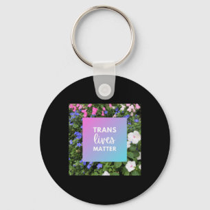 Chaveiro Tipografia Floral Trans Lives