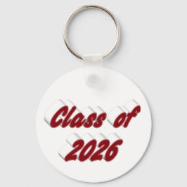 Chaveiro Tipografia grená da turma de 2026  formatura  