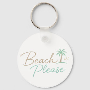 Chaveiro Tipografia Script Pastel Beach Please