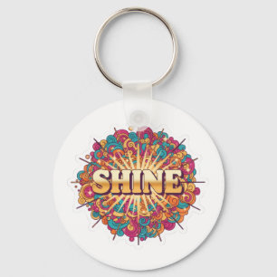 Chaveiro Tipografia SHINE com Colorido