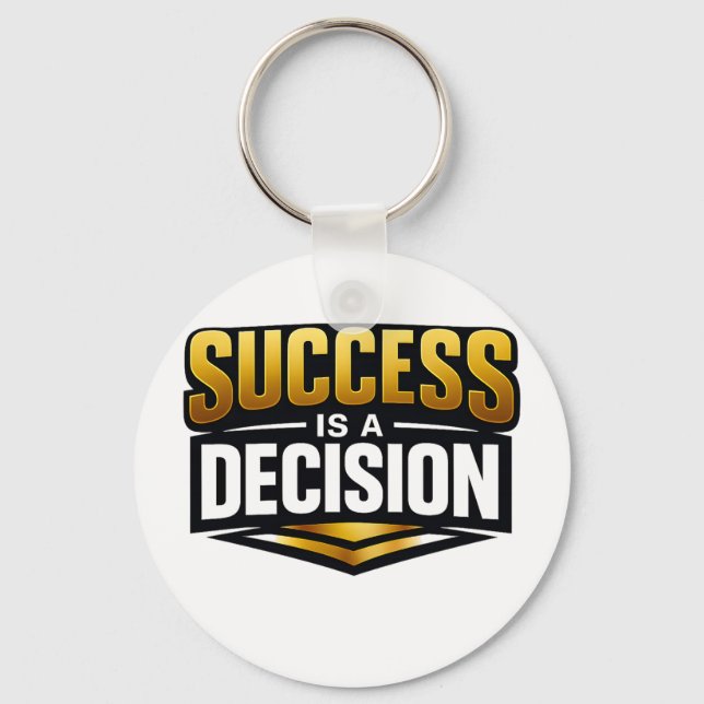Chaveiro Tipografia Success Gold em Preto (Frente)
