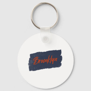 Chaveiro Tipografia Vermelha Manuscrita Brooklyn