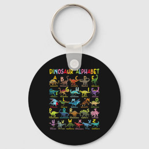 Chaveiro Tipos De Dinossauros Alphabet A-z Abc Dino Identif