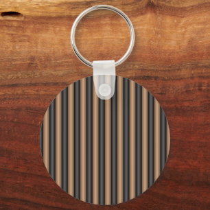 Chaveiro Tiras castanhas torradas com Na moda moderno com p
