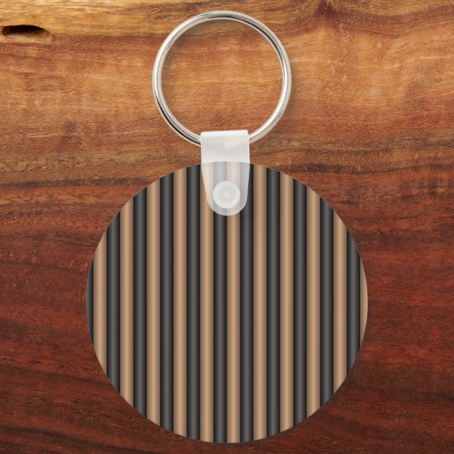 Chaveiro Tiras castanhas torradas com Na moda moderno com p (Verso)