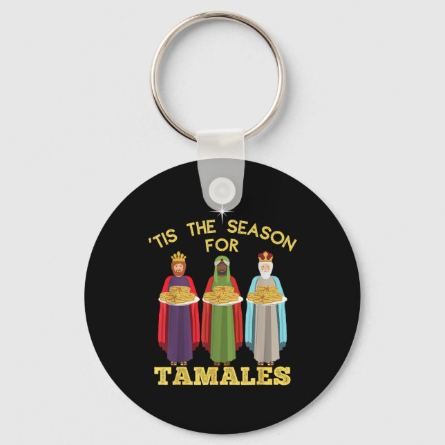 Chaveiro Tis Season For Tamales Funny Mexican Christmas (Frente)