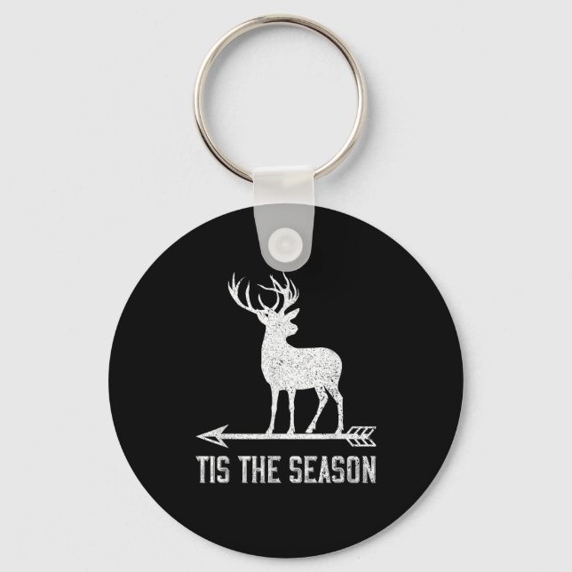 Chaveiro Tis The Season Funny Deer Hunting (Frente)