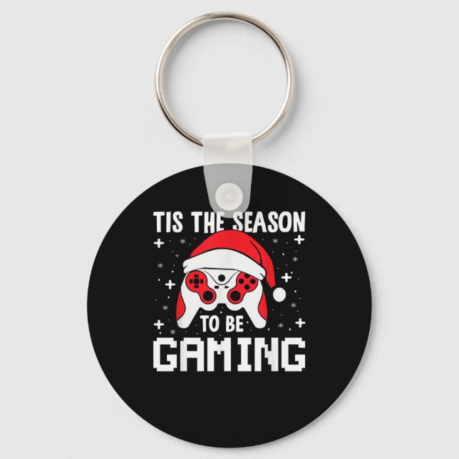 Chaveiro Tis The Season To Gaming Christmas Gamer Heartbeat (Frente)