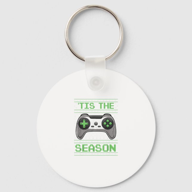 Chaveiro Tis The Season Video Games Christmas Xmas Gamer (Frente)