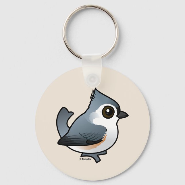 Chaveiro Titmouse tufado (Frente)