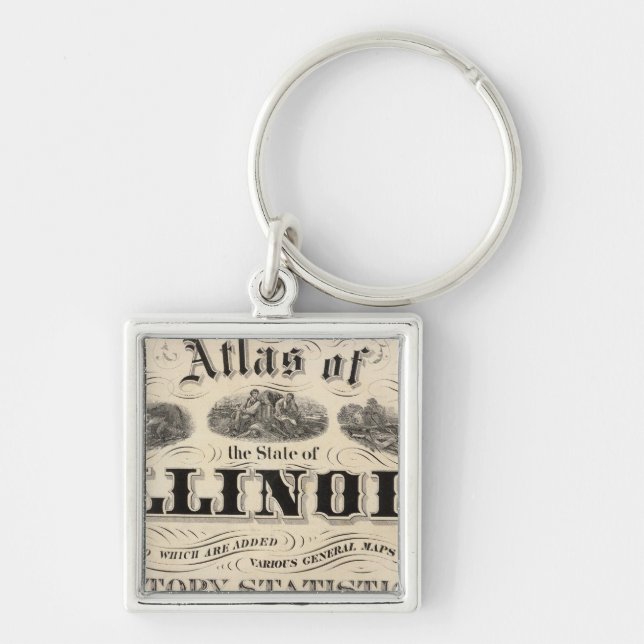 Chaveiro Título Page Atlas do Estado de Illinois (Frente)