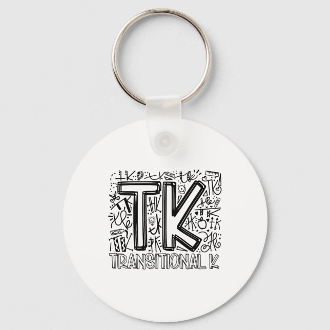 Chaveiro Tk Transitional-kindergarten Typography Ck To Scho (Frente)