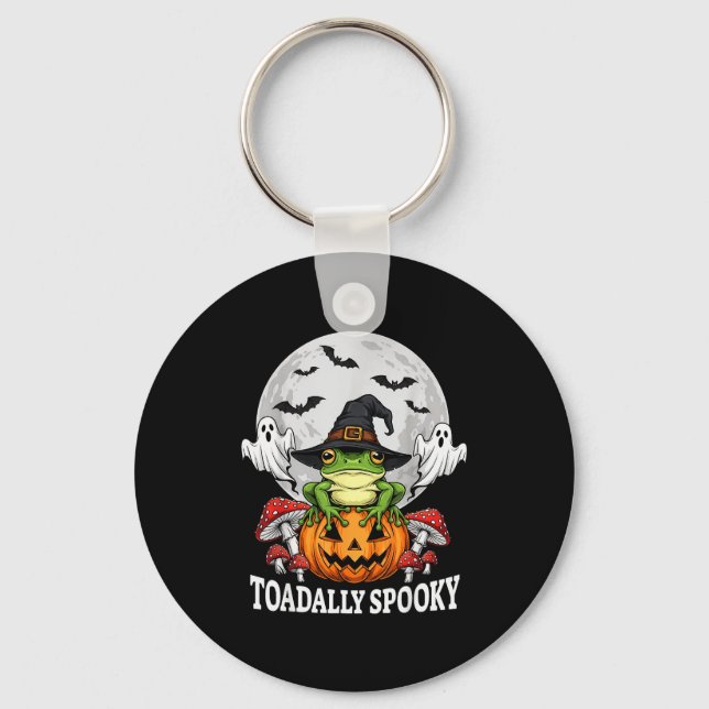 Chaveiro Toadally Soky Funny Halloween Frog On Pumpkin Full (Frente)