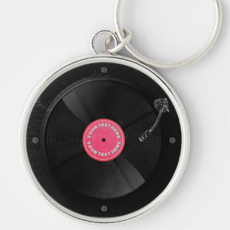 Chaveiro Toca-discos de Vinil Retro Personalizado Música