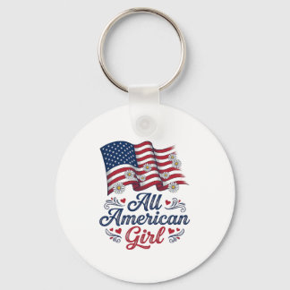 Chaveiro Toda a garota americana camisa patriótica daisy ba