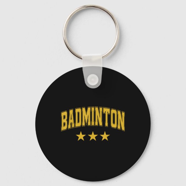 Chaveiro Todas as Estrelas Amarelas de Badminton Clic Retro (Frente)