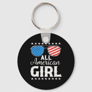 Chaveiro Todas as Garotas Americanas 4 de Julho Patriótico