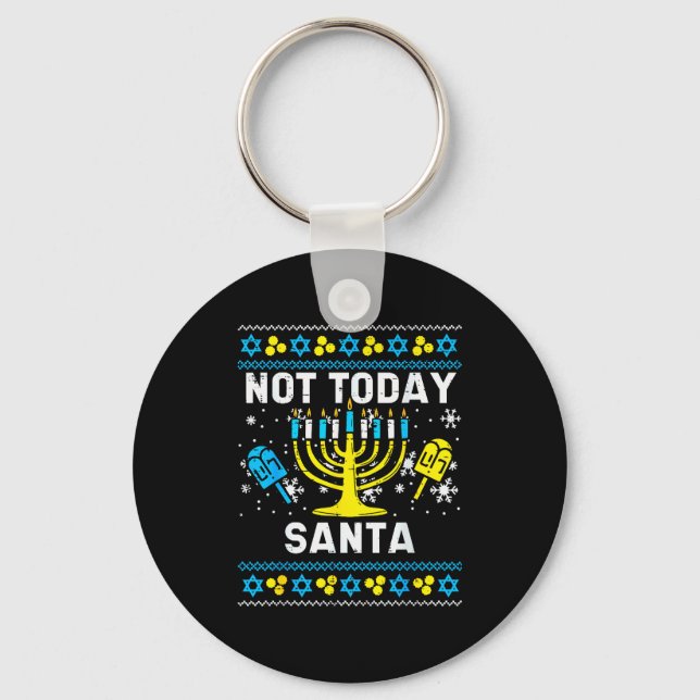 Chaveiro Today Santa Not Ugly Hanukkah Chanukah Jewish Wome (Frente)