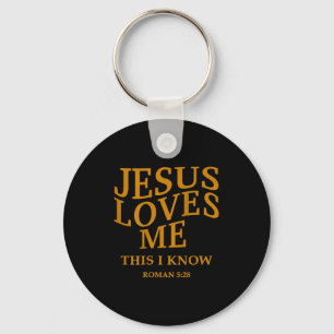 Chaveiro Toddler Girl Jesus Me Ama Isso Eu Sei Que É Cristã