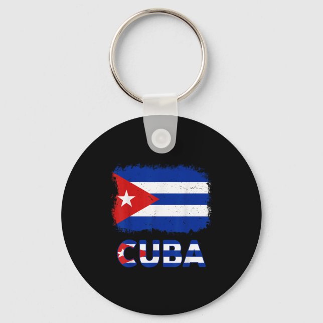 Chaveiro Toddler White Cuban La Cubanita Cuba Flag Hispanic (Frente)